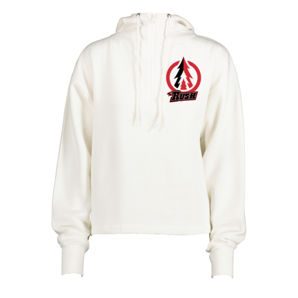 Ladies Relaxed 1/4 Zip Hoodie - Image 3